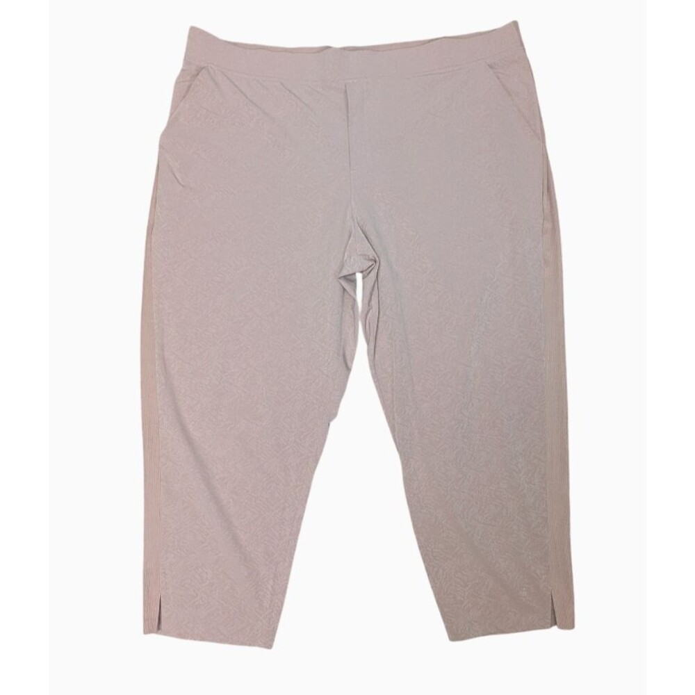 Athleta Womens Pull On  Ankle Pants Size 26 Brooklyn Textured Blush Pink - Picture 2 of 10